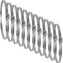 6" Inch Ducting Clamp - 10 Pieces of Adjustable Stainless Steel Duct Hose Clamps with Worm Gear - Wide Diameter Range Fastener for Flexible Ducting (Pack of 10)