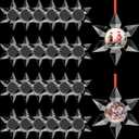 Vercraft 24 Pcs 2026 Christmas Snowflake Ornament Frame with Red Ribbon, Acrylic Blank Clear Photo Ornaments Bulk, Hanging Photo Ornaments for Christmas Tree Decoration (Snowflake Style)