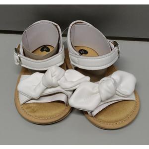 Miamooi Infant Baby Girls Boys Sandals Summer Bowknot Crib Shoes Toddler Pu Leather Flower Soft Rubber Sole Dress Flats First Walker Shoes 11