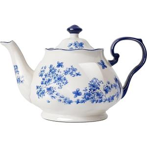 Bone China European Style Floral Ceramic Teapot  45oz, Perfect for Tea Sets, Loose Tea, and Parties