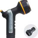 Melnor 65116-AMZ XT Metal 10-Pattern Nozzle with QuickConnect Product Adapter Amazon Bundle, Multi, Heavyweight Thumb Control
