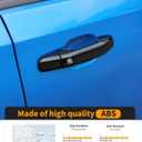 Hoolcar Black Exterior Door Handle Covers Trim Overlay Compatible with 2019-2024 Chevy Silverado GMC Sierra/Colorado GMC Canyon 2023-2025 Door Handle Protector Shell (with 2 Smartkey Hole)