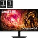 Samsung 27 Odyssey G5 G50F QHD Resolution Gaming Monitor, 180Hz Refresh Rate, Fast IPS Panel, HDR10, NVIDIA G-Sync Compatible, 1ms Response Time (GtG), AMD FreeSync, Adjustable Stand, LS27FG502ENXZA