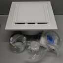 12" Ultra Quiet Bathroom Exhaust Fan with 6500K LED Light, 1.0 Sone 120 CFM, 10x10 Mount, 1500 LM Ceiling Ventilation Fan, Energy Efficient (6500K-White)