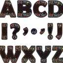 Qyeahkj 150 PCS Large 7" Font Letters and Punctuation Set, Dark Red Classroom Alphabet Cutout for Bulletin Board Display Home School Decoration, A Great Helper to Inspire Students' Learning Interest