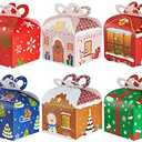 CCINEE Christmas Goody Gift Boxes,Xmas Treat Boxes Assorted Paper Candy Boxes for Kids' Party Supplies,Pack of 24