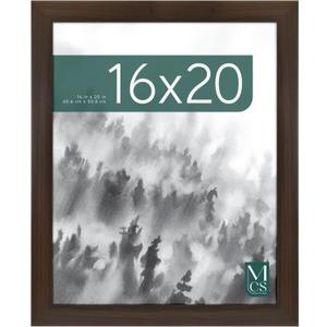 MCS Museum Poster Frame 16x20 Espresso Woodgrain, Vertical & Horizontal Wall Hanging Large Picture Frame for Photos, Posters & Art Prints (1-Pack)