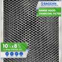 Stove Hood Vent Filter 10.5" x 8.8" 41F 97007696 Fit's Nutone & Broan Range Hood Filter Replacement for Ductless Exhaust Fan - Mesh Screen Filters Grease & Carbon Freshens Kitchen Oven Air (1-Pack)