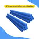Trampoline Pole Foam Sleeves, 1''/28mm Diameter Foam Covers, Each 35.4'' Length-2 Pcs Fit Together 6 Feet Length, Safety Pole Cover, Set of 12,Blue