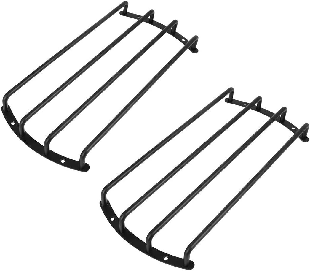 X AUTOHAUX 2pcs 12 Inch Car Bar Grille 4 Bars Subwoofer Grill Speaker Grill Cover Protector Guard Metal Black