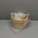 Sauna Bucket and Ladle 5 Liter (1.3 Gallon), Finnish Pine Wooden Sauna Accessories with Handmade Sauna Bucket, Plastic Liner and Rope Handle