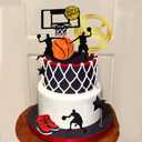 17 PCS Basketball Cake Toppers Basketball Star Themed Cake Decorations for Boy Cake Topper Sport Cake Party Decorations Sports Party Supplies (1)