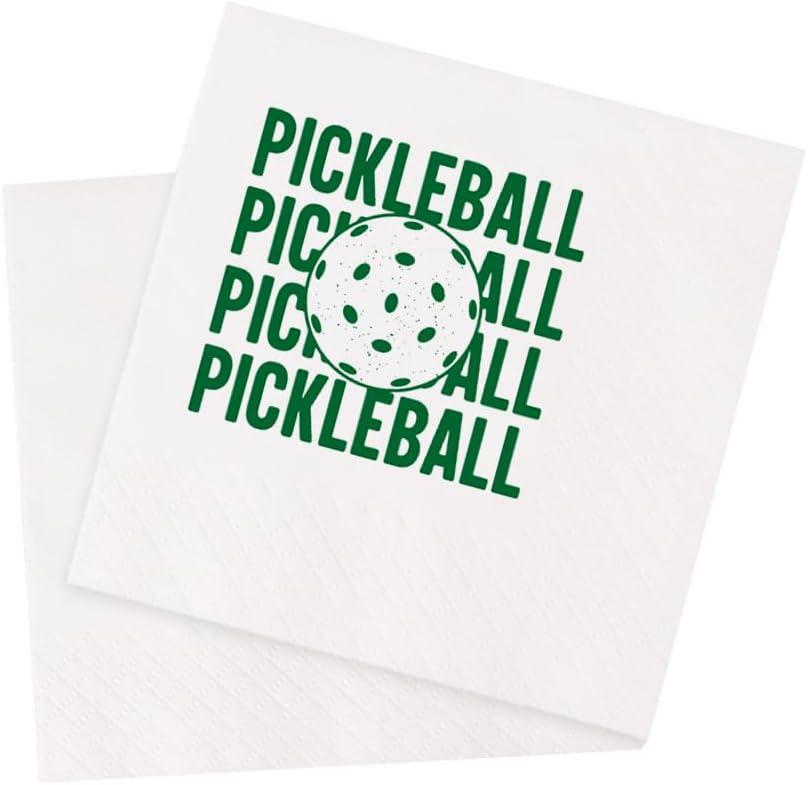Funny Pickleball Quote Cocktail Napkins 50Pcs Pickleball Paper Disposable Napkins for Pickleball Players Party Table Decorations 5 x 5 Two-ply (Pickleball Pickleball)