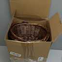 Barydat 6 Pcs Small Wicker Picnic Basket with Handle Flower Girl Baskets Oval Willow Woven Braided Gift Basket for Easter Weddings Baby Shower Home Garden Decor(9" X 7" X 4",Brown)