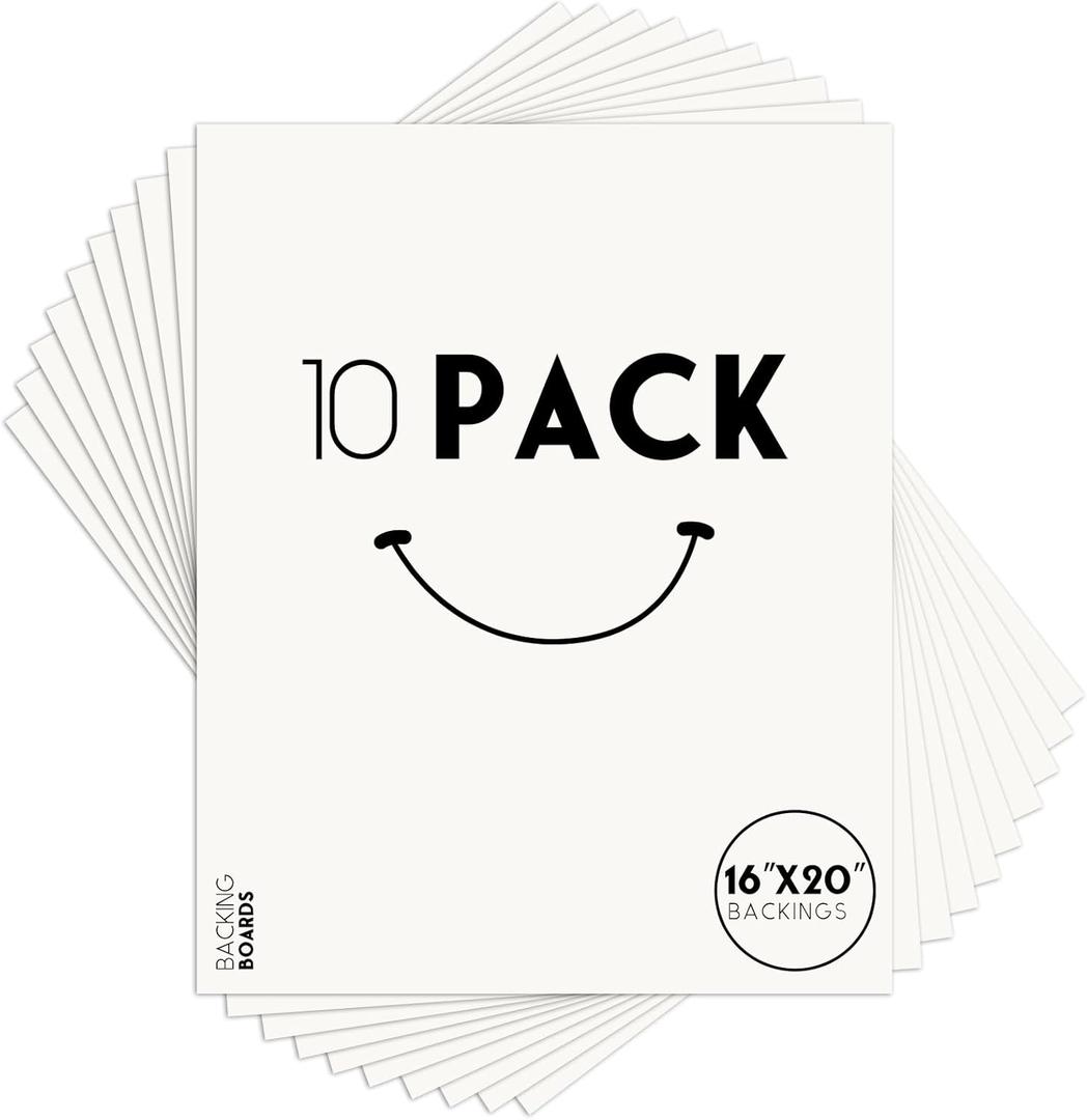 Golden State Art, Pack of 10 16x20 Off White Backing Board, Cardboard Paper with a Smooth Finish for Spray Painting, Arts, Crafts, Posters, Restaurant Menus (1.2mm Thick)