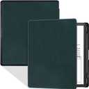 BOZHUORUI Case for 10.2" Kindle Scribe 2022/2024 Tablet - Slim Lightweight PU Leather Book Folio Cover with Pen Holder & Auto Sleep/Wake, Pine Green