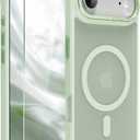 Magnetic for iPhone 17 Air Phone Case, [Compatible with MagSafe], Screen Protector X1, [Military Grade Drop Protection],Matte Finish,Slim,Shockproof,Protective (Matcha Green, iPhone 17 air)