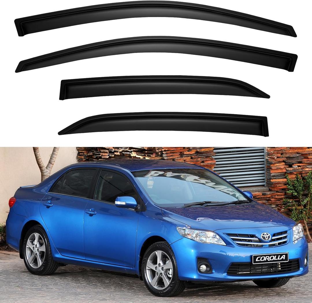 Window Visors Rain Guards for Toyota Corolla 2009-2013 Sedan