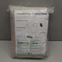 NICETOWN 100% Blackout Linen Outdoor Curtains for Patio, Waterproof & Windproof Gazebo Curtains Sticky-Back Top & Back Tab Bottom, Sun Shades with 2 Straps & Rope, W52 xL96, Natural, 2 Panels