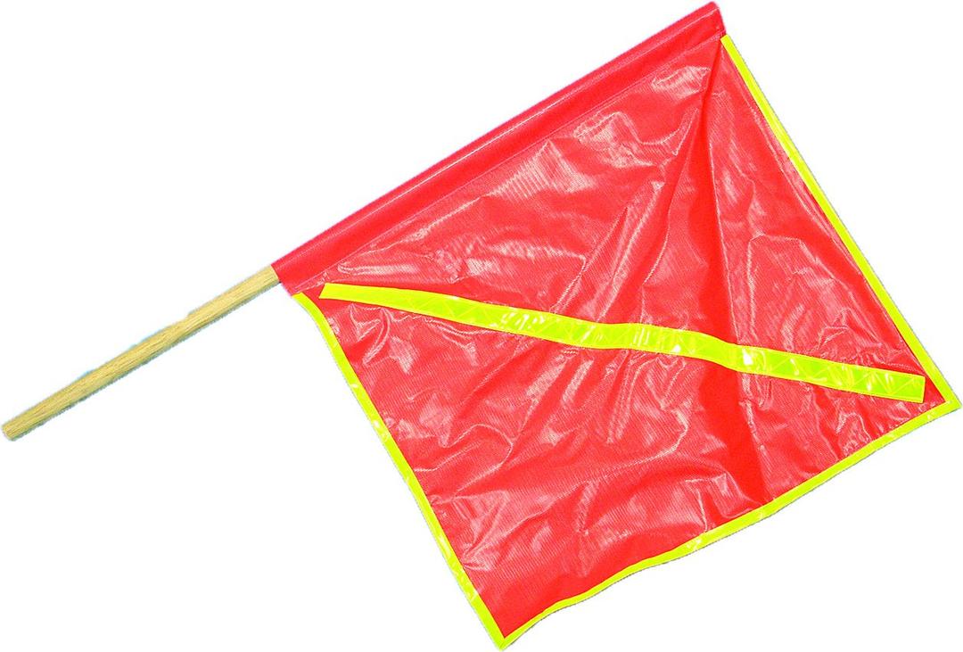 Mutual Industries 14962-27-18 Reflective Heavy-Duty Safety Traffic Warning Flag, 18" x 18" x 27" (Pack of 1)