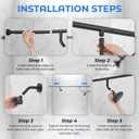 Dual Shower Head for Couples - High Pressure Adjustable Two Showerhead System with 4 Spray Modes, Easy Installation & Anti-Leak Design, Perfect for Two-Person Bathrooms (Black)