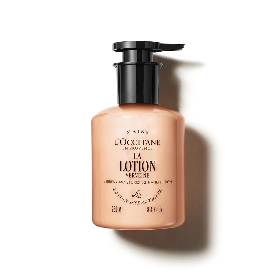 L'OCCITANE La Lotion Fast Absorbing Hand & Body Cream, Shea Butter, Verbena Citrus, Intensive Nourishing & Moisturizing Treatment For Dry, Cracked Skin