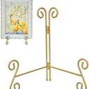 UoYeet Plate Stand 12 Inch Gold Display Plate Holder, Collapsible Iron Plate Stands for Display, Folding Display Easel for Photo, Pictures, Decorative Plate and Artwork (12-Inch, 1-Pack)