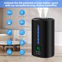 Coolfiqu 6L Humidifiers for Bedroom Large Room Home,Cool and Warm Humidifier for Baby and Plants Hot Mist Top Fill Desk Humidifiers Oil Diffuser,Quiet,Adjustable Mist,360Nozzle-Black(2026 Upgraded)