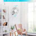 BLACK+DECKER 16" Wall Mount Fan With Remote Control, Oscillating With 3 Speed Settings and Shut Off Timer, Adjustable Tilt Angle, White