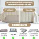 Couch Cover for Dogs Washable Sofa Cover, Sectional Couch Covers, Sofa Covers for 2 Cushion Couch, Non Slip Stripe Sofa Slipcovers Furniture Protector (Beige, 71x118)