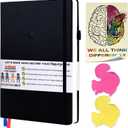 The ADHD Planner for Adults - 6 Month Undated Weekly Daily Full Focus Planner Organizer Notebook - Organizing Solutions for People with ADHD and Neurodivergent Men and Women (Black)