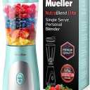 Mueller Personal Blender for Shakes and Smoothies with 15 Oz Travel Cup and Lid