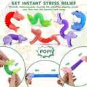 30 PCS Animal Pop Tubes Fidget Toys, Party Favors Toddlers Kids Travel Entertainments, Classroom Prizes,Carnival Prizes,Piata Stuffers,Stress Relief Sensory Toys for Kids 3-8