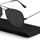 livho Sunglasses for Men Women Aviator Polarized Metal Mirror UV 400 Lens Protection