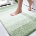 OLANLY Bathroom Rugs Mat 34x21, Extra Soft Absorbent Microfiber Bath Rugs, Rubber Backing, Quick Dry, Machine Washable Bath Mats for Bathroom Floor, Tub and Shower, Home Decor Accessories, Sage Green