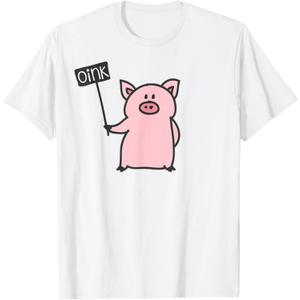 Cute Pig Oink & Piggy Pajama Piglet T-Shirt, M