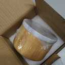 Bamboo Salt and Pepper Box with Marble Lid and Embedded Spoon, Well-sealed Dust Lid, Salt Cellar Bowl Container Keeper to Storage Pepper Spice Herb Sea Salt, Dual 5 Ounce Capacity