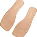 OYOANGLE Women's Clear Square Open Toe Sandals Pu Leather Flat Slide On Sandals Transparent Outdoor Slippers (9, Apricot)