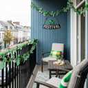 Kathfly 6ft St Patricks Day Garland Farmhouse St Patricks Day Decorations Burlap Shamrock Garland for Festival Party Mantle Bedroom Office Home Classroom Indoor Outdoor Holiday