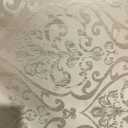 Ivory Damask Upholstery Drapery Brocade Fabric (110 in.) Sold by The Yard Fabric