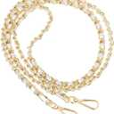 PATIKIL Purse Chain Strap, DIY Bag Chain Strap Replacement Crossbody Bag Straps Clutch Chain Strap (47", Silver & Gold)