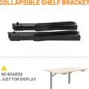 Wallmaster 24inch Folding Shelf Brackets Garage Heavy Duty Steel Max Load 500lb Floating Wall Mounted Collapsible Shelf Bracket Space Saving (Pack of 2, No Board)