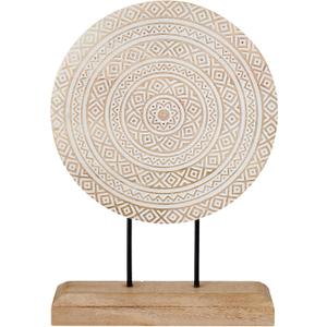 Housewarming Gifts Farmhouse Table Sculpture Home Decor Statue Mandala Carved for Modern Home 10" x 14", Living Room, Fireplace Mantel Shelf, Table and Entryway Decor Stand (Design 1)