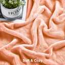 DREAMNINE Super Soft Fuzzy Fleece Throw Blanket for Couch Sofa 50" x 60", Decorative Solid Lightweight Velvet Blanket for Chair, Cozy Accent Shaggy Micro Plush Flannel Blankets for Bedroom Dorm, Peach