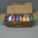 PLA 3D Printer Filament Bundle, PLA Filament 1.75mm, 250g Spool, 8 Rolls, 2kg in Total Black/White/Red/Yellow/Pink/Blue/Orange/Green