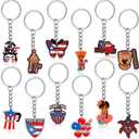 Nosiny Puerto Rico Souvenirs PVC Keychain Charms Puerto Rican Keychains Gift Bulk for Women Men Travel Christmas Gift
