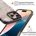 Compatible for iPhone 16 Pro Case Cute - Durable Shockproof 6.6 ft Drop Impact Phone Case - Black Funny Pink Spring Design for iPhone 16 Pro 6.3"