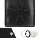 Heavy Durable Plastic Washing Machine Drain Pan Size 30X32 Including 1" Drain Fittings (Black)