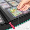 Ravaver Toploader Binder, Oversized 9 Pocket 252 Top loaders Holder, Green, Large