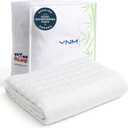 YnM King Size Cooling Weighted Blanket for Adults (88x104 Inches, 25 Pounds, White), Perfect for Hot Sleepers with Cooling Rayon/Glass Beads, Heavy Bed Blanket for Couple on Queen or King Bed